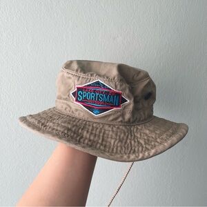 Outdoor Cap | Vtg Y2k 90s Sportsman Lake City Colorado Boonie Hat w/ Chinstrap